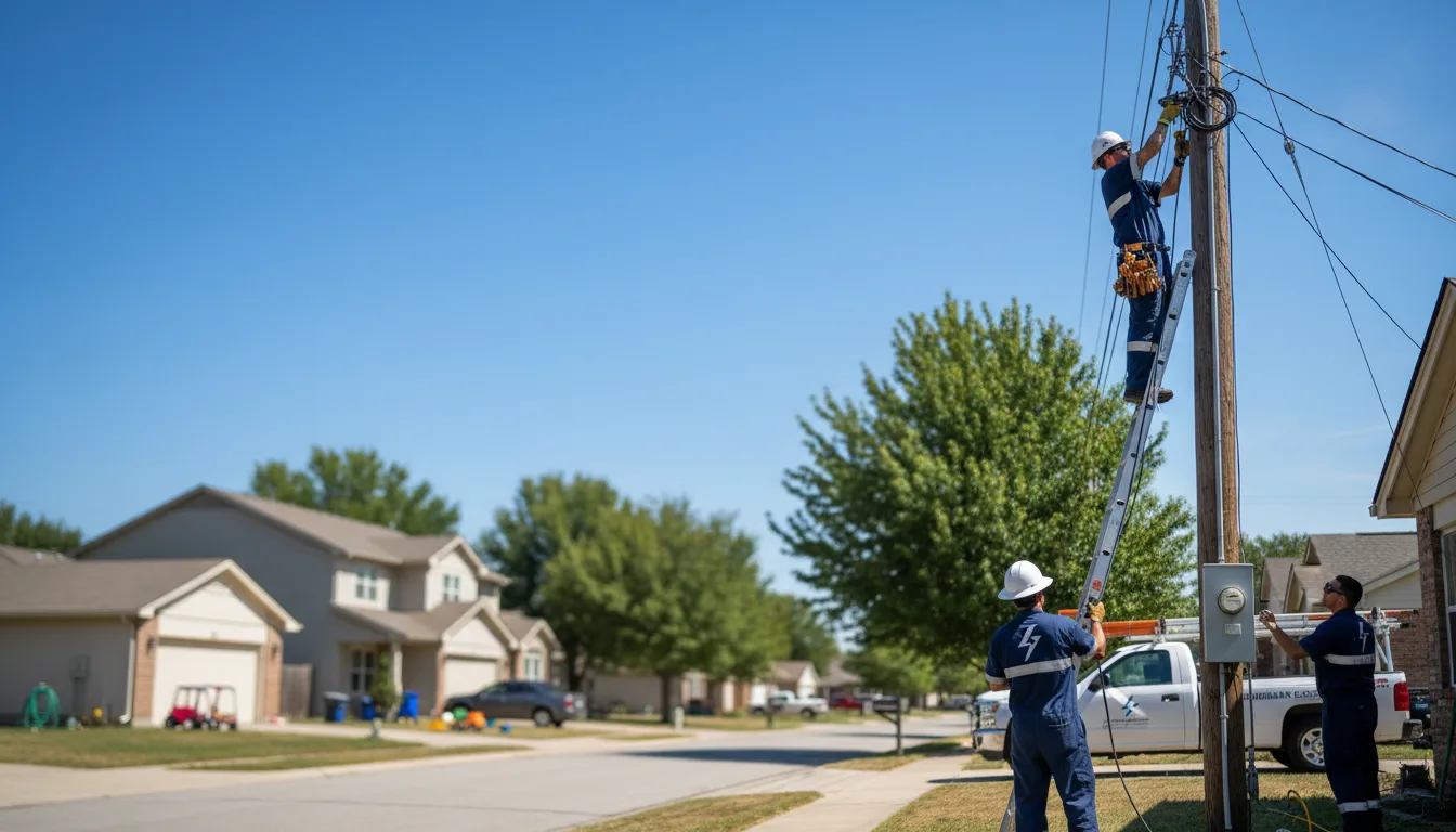 Residential electrician providing installation services in Arcadia, LA